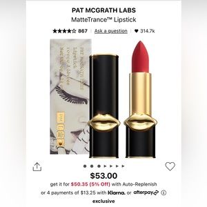 Pat McGrath labs MatteTrance lipstick